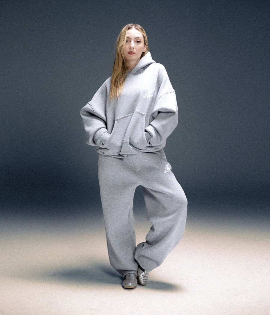 CRAVERS OVERSIZE TRACKSUIT SET - GRAY