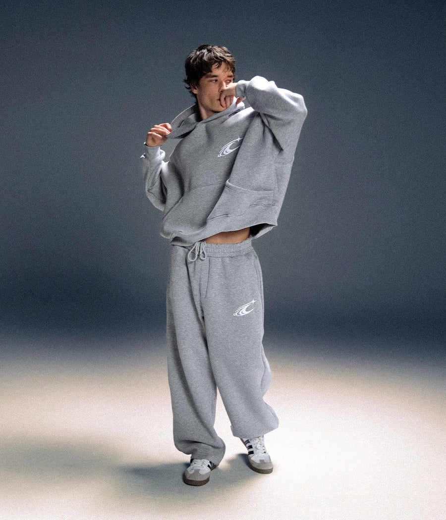 CRAVERS OVERSIZE TRACKSUIT SET - GRAY