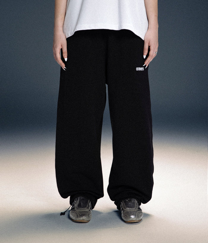 CRAVERS OVERSIZE SWEATPANTS - BLACK